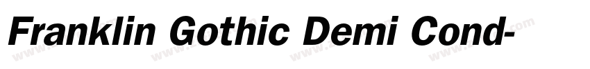 Franklin Gothic Demi Cond字体转换